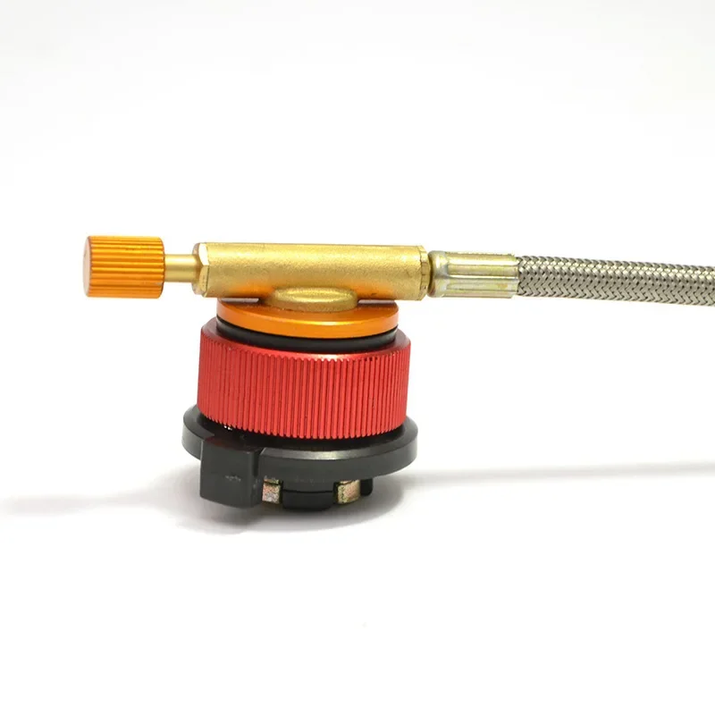 Camping Cooking Gas Canister - 1Pc ガスストーブコンバーターバーナーリンクヘッドアルミタンクアダプターキャンプ用プロパン充填用