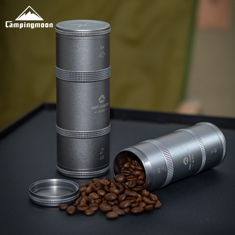 Camping Cooking Burner - CAMPINGMOON 1 個コーヒー豆缶旅行保管密封缶粉末茶缶キャンプ用品アウトドア旅行必需品