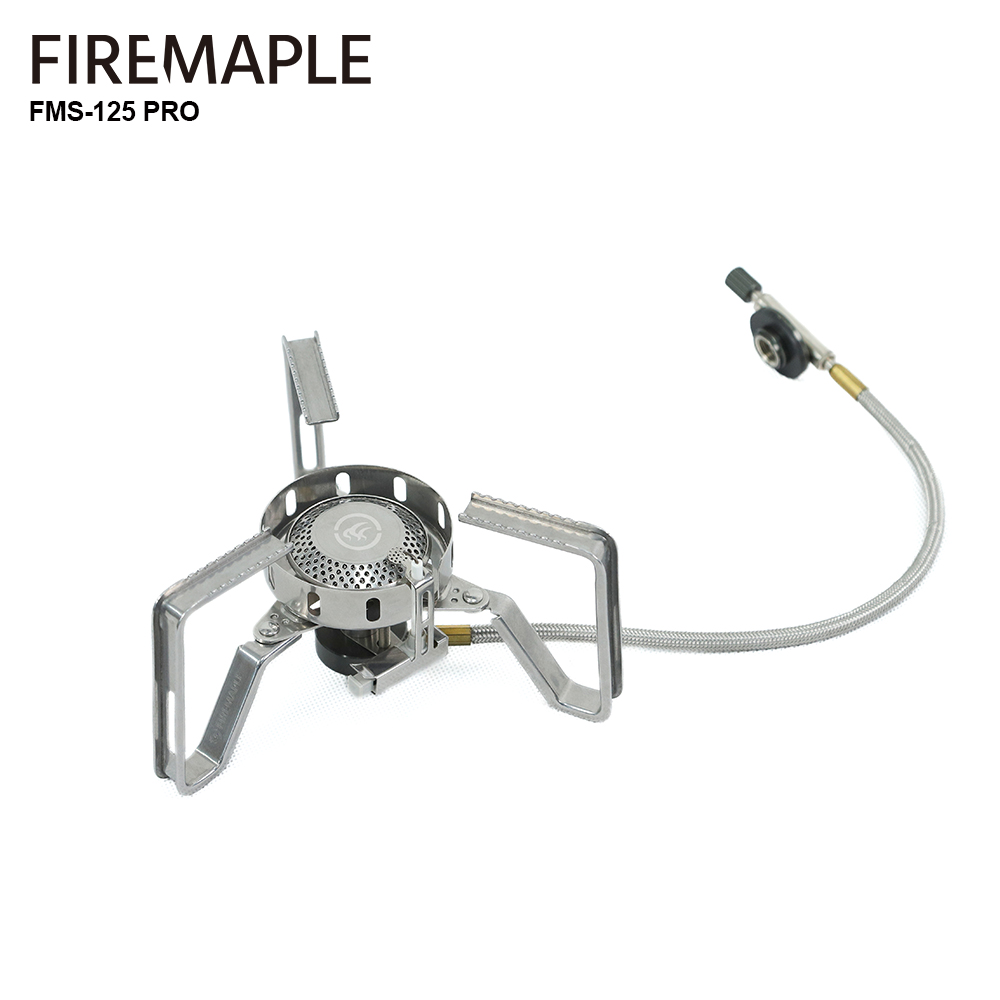 Cooking On Camping Stove - ファイヤーマプル防風スプリットガスバーナー、軽量機器、点火装置、屋外ハイキングとキャンプ、3240w、FMS-125PRO