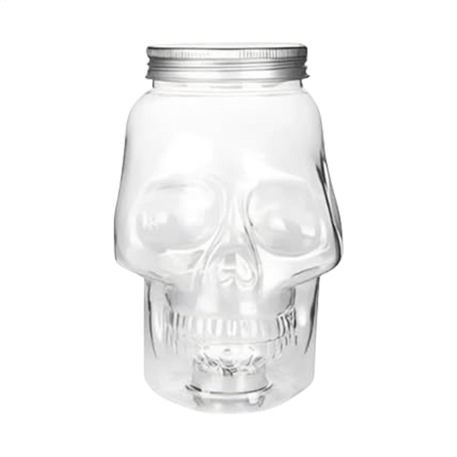 Camping Cooking Kids - 500ml/800ml スカルジャー 再利用可能な不気味な装飾蓋付き スカルソルト容器 家庭用 ピクニック