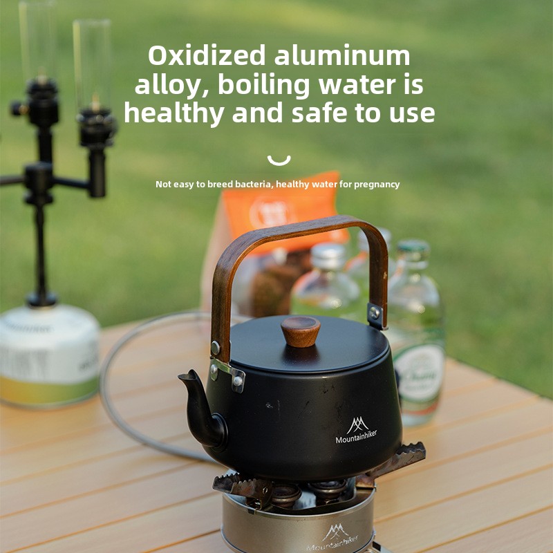 Camping Cooking Set Lightweight - MOUNTAINHIKER 新しい 1.1L 軽量ポータブルアルミ合金アウトドアキャンプ旅行ケトルピクニックコーヒーポット