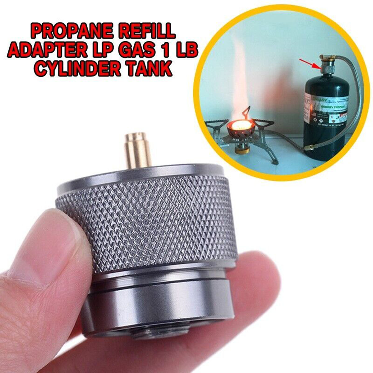 Camping Cooking Gas Canister - 1/2Pc ガスストーブ詰め替えアダプターシリンダーブタンキャニスタータンク屋外キャンプバーベキューポータブルガスタンク接続ストーブアダプター調理