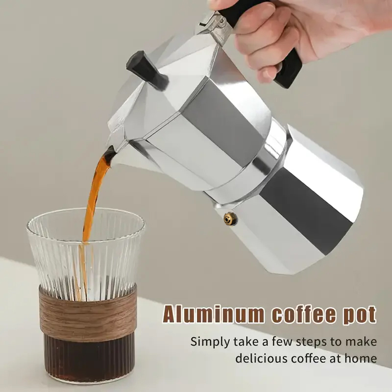 Camping Cooking Gear - クラシックなアルミ製モカポット 50-300ML 家庭用コンロトップエスプレッソメーカー 家庭用 キャンプ アウトドア