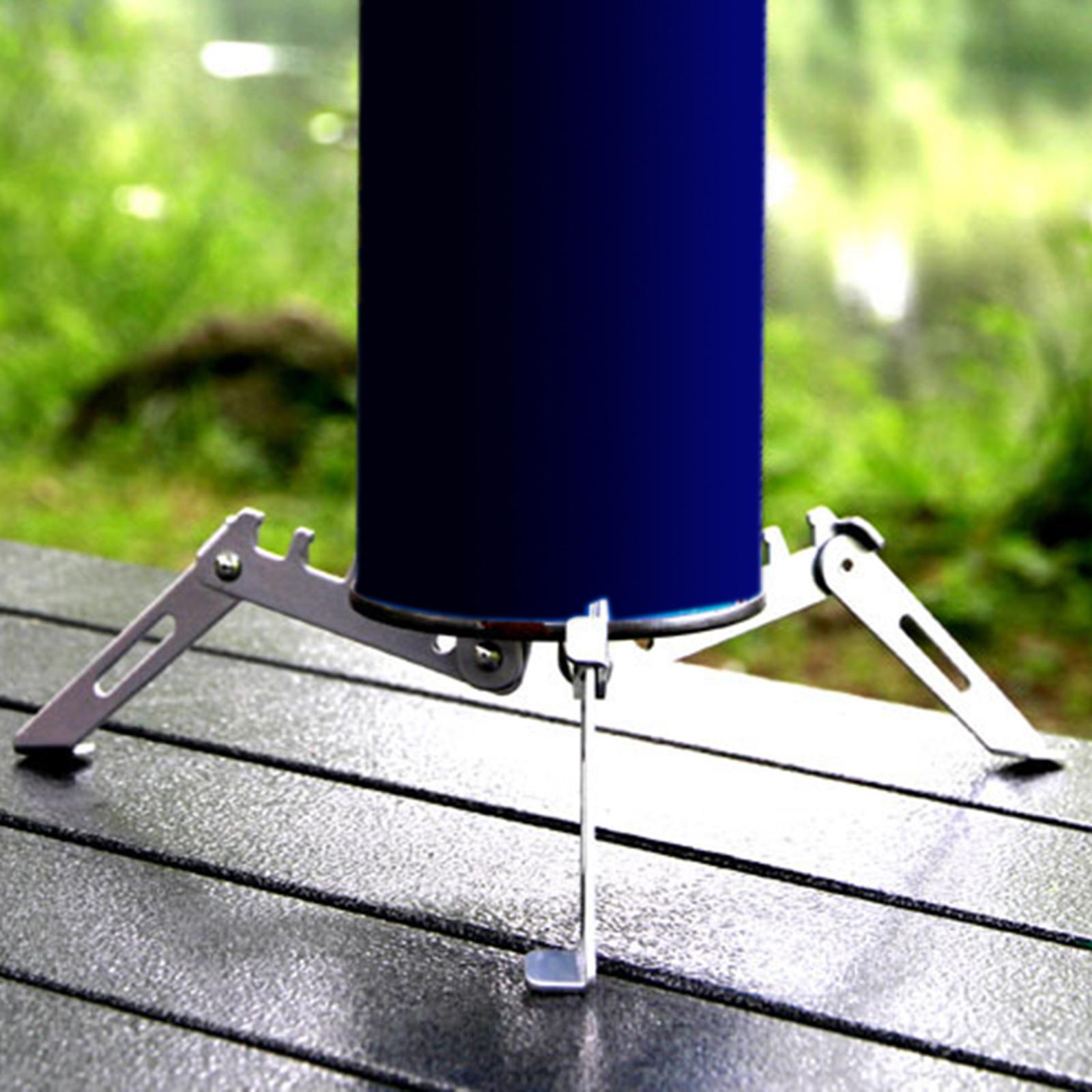 Camping Cooking Gas Canister - ポータブルキャンプ用キャニスターラック三脚、屋外ガスタンクストーブスタンドブラケット、カートリッジキャニスターホルダー、ハイキング、料理、バーベキュー用