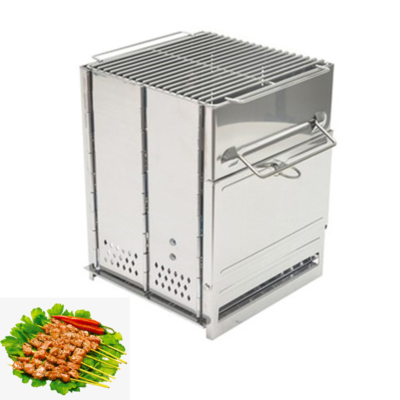 Camping Outdoor Cooking Equipment - ウッドストーブ アウトドア キャンプ用品 分解可能なポータブルピクニックストーブ クロスボーダー クッキングガーナーアクセサリー