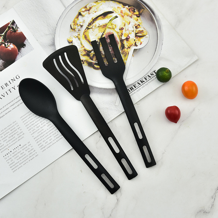 Camping Cooking Kids - 3 個ナイロンキッチン用品ヘラスプーン表面フォークナイロンキッチン用品セット子供のためのポータブルキッチンツールピクニックキャンプ用