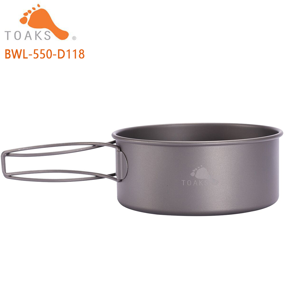 Toaks BWL-550折りたたみハンドル付きキャンプチタ - Camping Cooking Set Lightweight のレビューと価格