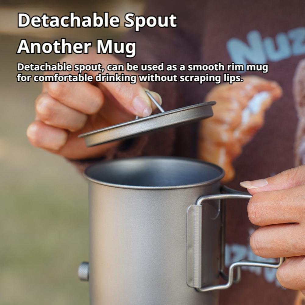 420 ミリリットル軽量チタンコーヒーポット蓋付きグースネッ - Camping Cooking Set Lightweight のレビューと価格