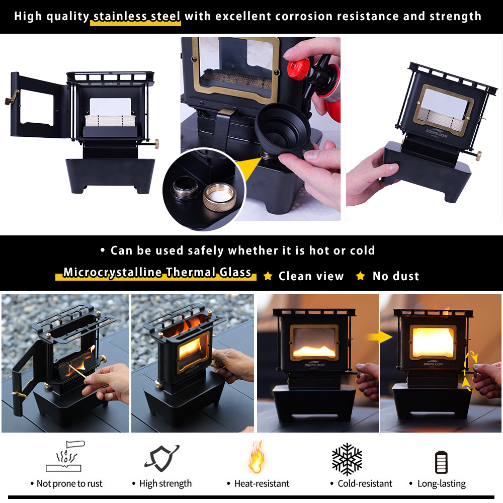 Soomloom レトロファイヤーダンスオイルランプストーブ - Camping Cooking Burner のレビューと価格