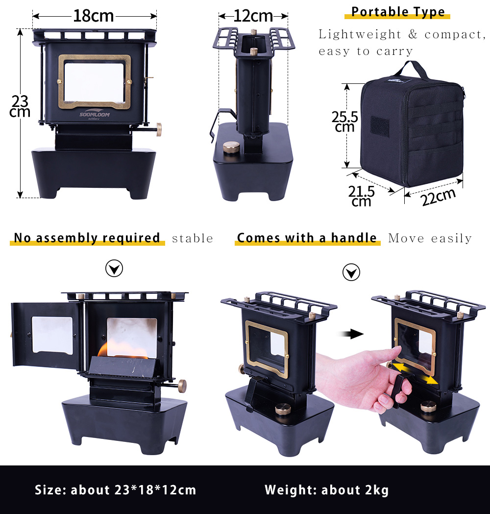Soomloom レトロファイヤーダンスオイルランプストーブ - Camping Cooking Burner のレビューと価格