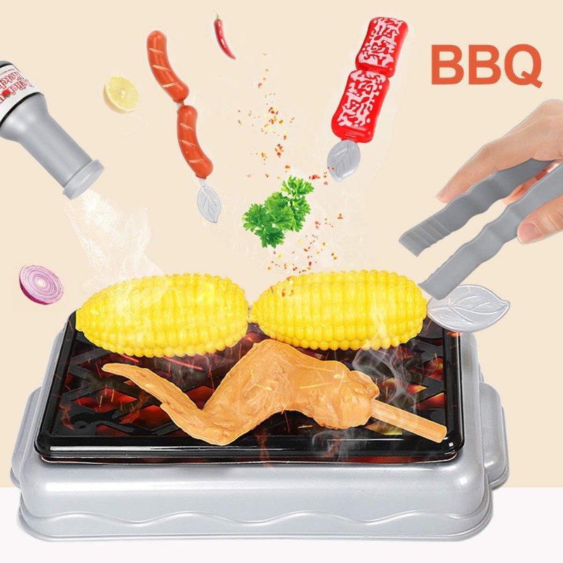 子供用キッチンおもちゃセット 幼児向けごっこ遊び バーベキュ - Camping Cooking Kids のレビューと価格