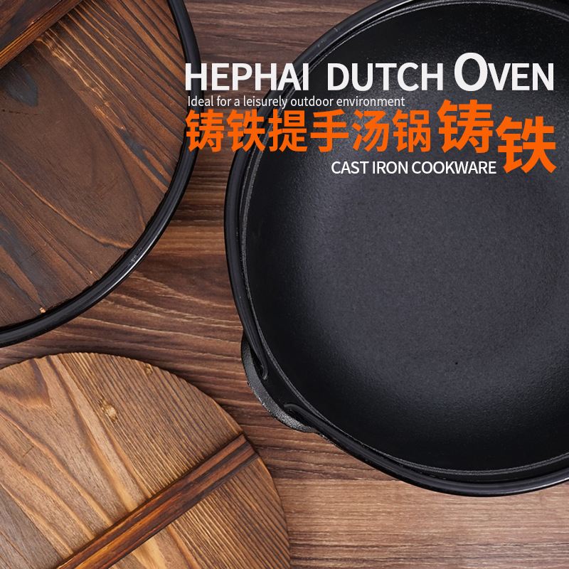 鋳鉄製ダッチオーブンキャンプ用鍋、ポータブル屋外吊り下げ式調 - Camp Dutch Oven Cast のレビューと価格