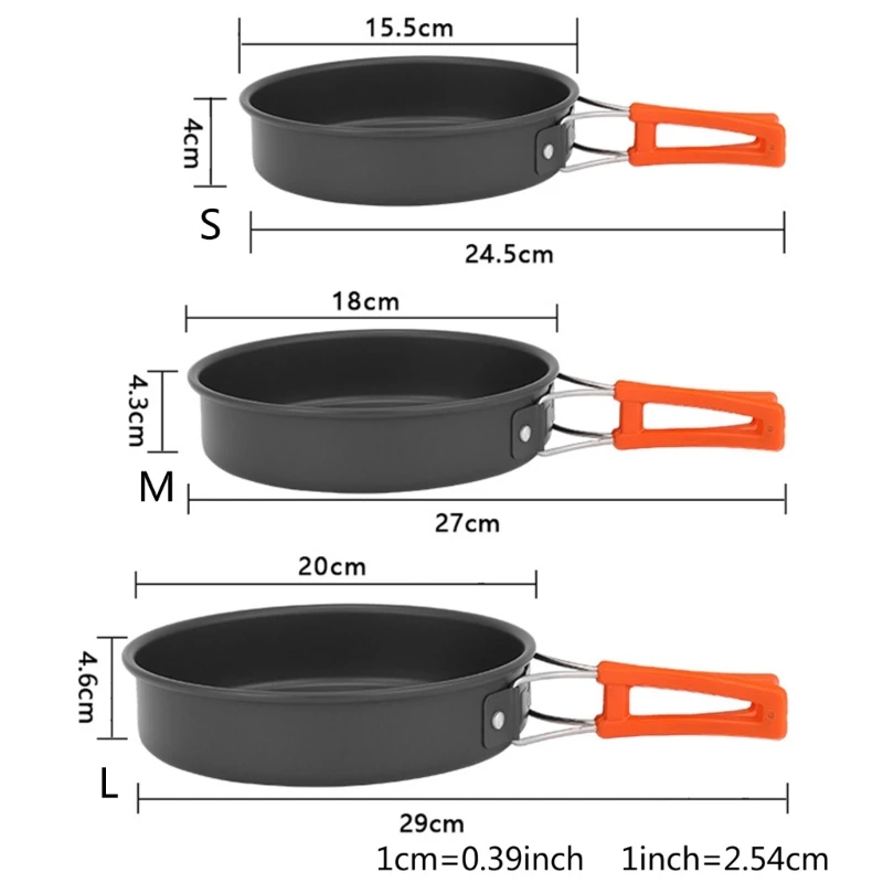 収納バッグ付きポータブルフライパン、焦げ付き防止の鳩、軽量グ - Camping Cooking Set Lightweight のレビューと価格
