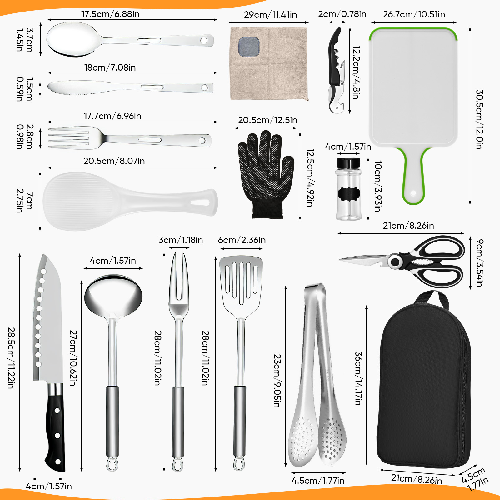 16 ピース キャンプ調理器具セット バーベキュー キャンプ - Camping Cooking Must Haves のレビューと価格