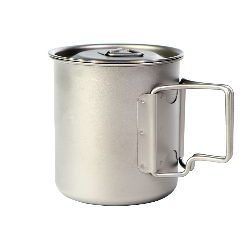 キャンプ用超軽量折りたたみハンドル付きチタンカップ,調理鍋, - Camping Cooking Gear のレビューと価格