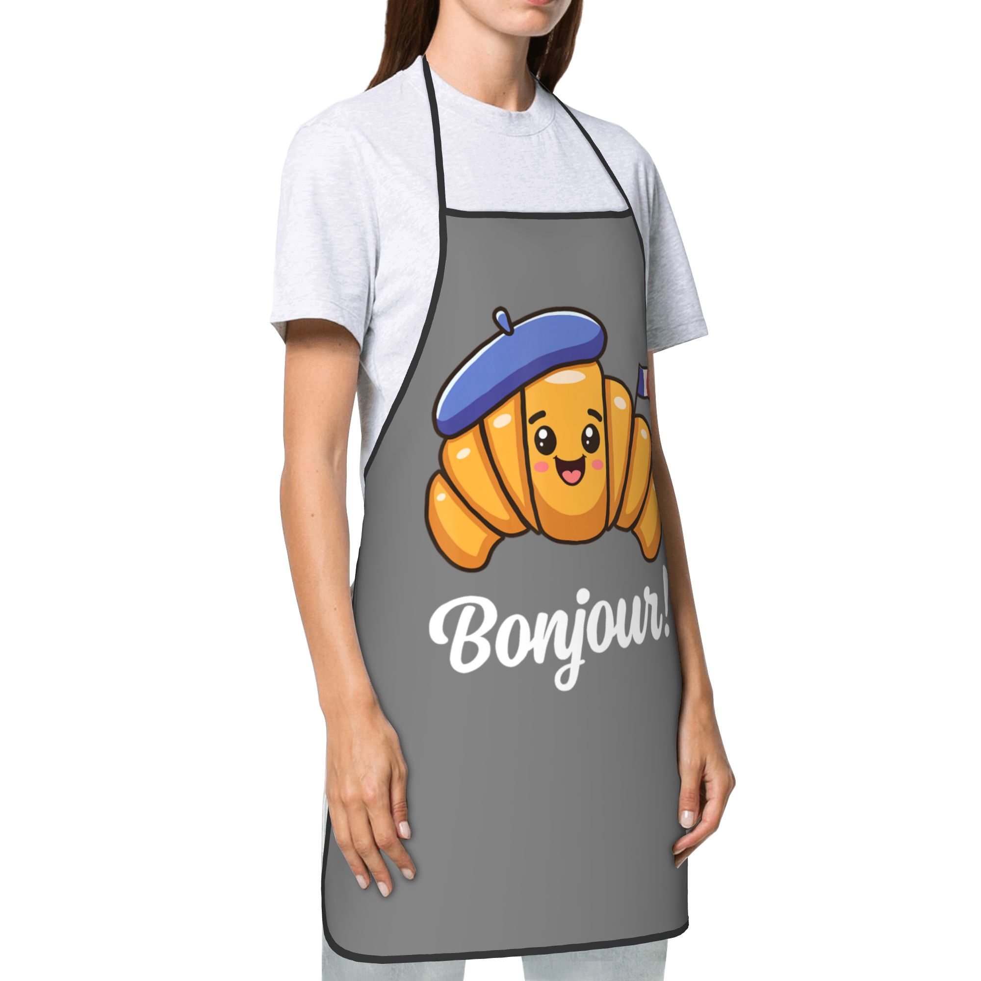 クロワッサン フランスの格言引用フランス耐油性よだれかけエプ - Camping Cooking Quotes のレビューと価格