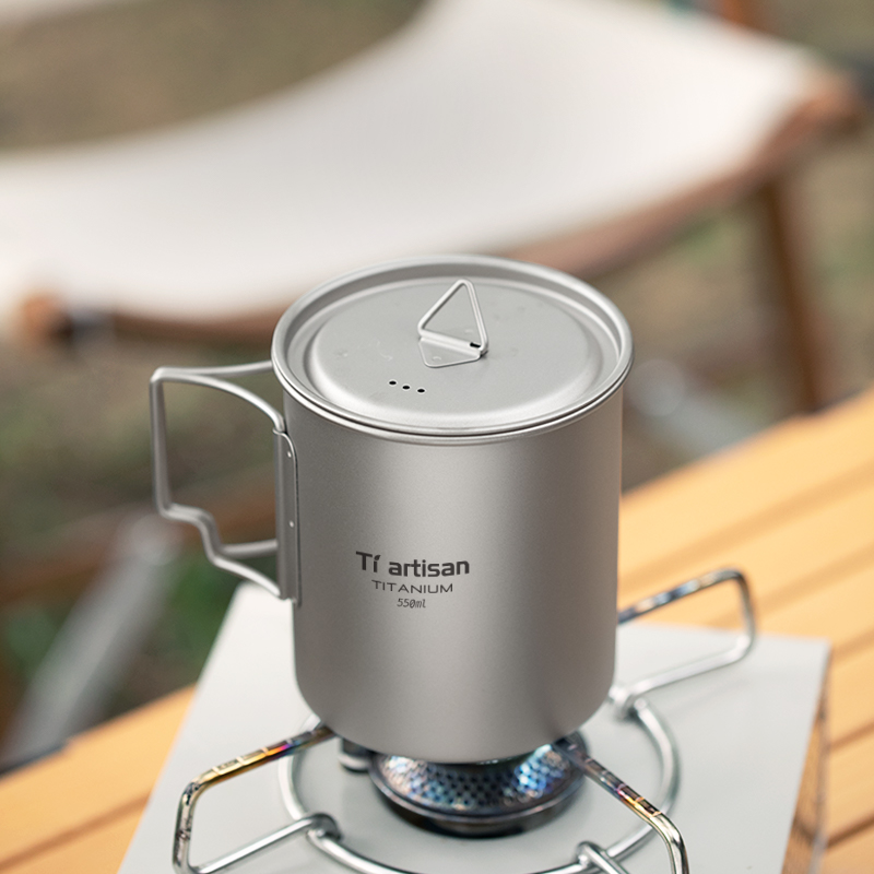 Tiartisan 屋外チタン軽量ポータブルティーコーヒーカ - Camping Cooking Gear のレビューと価格