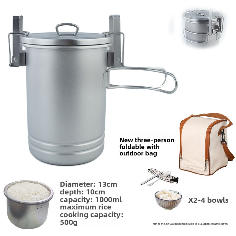 多機能キャンプ用炊飯鍋 304ステンレス鋼製 吊り下げ式シチ - Camping With Cooking のレビューと価格