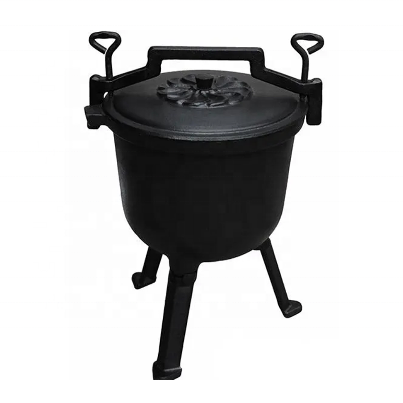 4L鋳鉄製ヘビーデューティーキッチンダッチオーブン三脚蓋付き - Camp Dutch Oven Cast のレビューと価格