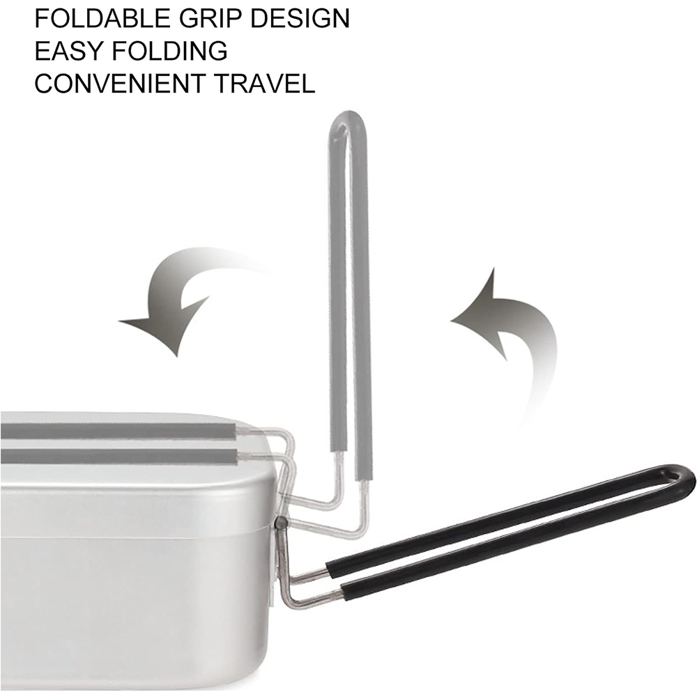 800 ミリリットルアルミ弁当箱屋外キャンプ調理器具食器折り - Camping Outdoor Cooking Equipment のレビューと価格