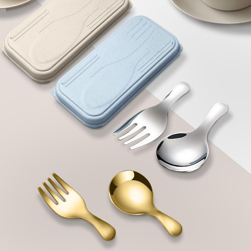 ステンレス鋼食器セットスプーンフォーク 2Pc ポータブルボ - Camping With Cooking のレビューと価格
