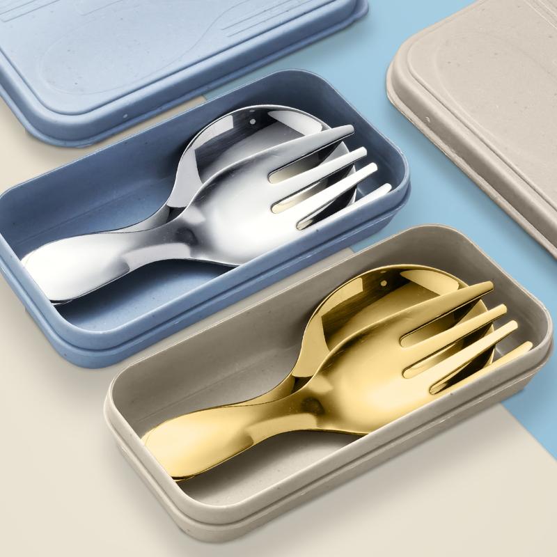 ステンレス鋼食器セットスプーンフォーク 2Pc ポータブルボ - Camping With Cooking のレビューと価格