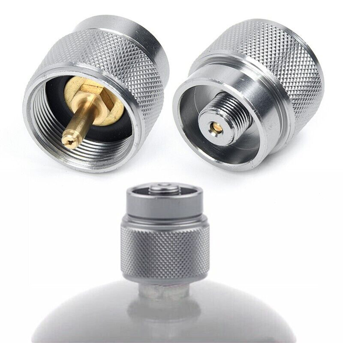 1/2Pc ガスストーブ詰め替えアダプターシリンダーブタンキ - Camping Cooking Gas Canister のレビューと価格