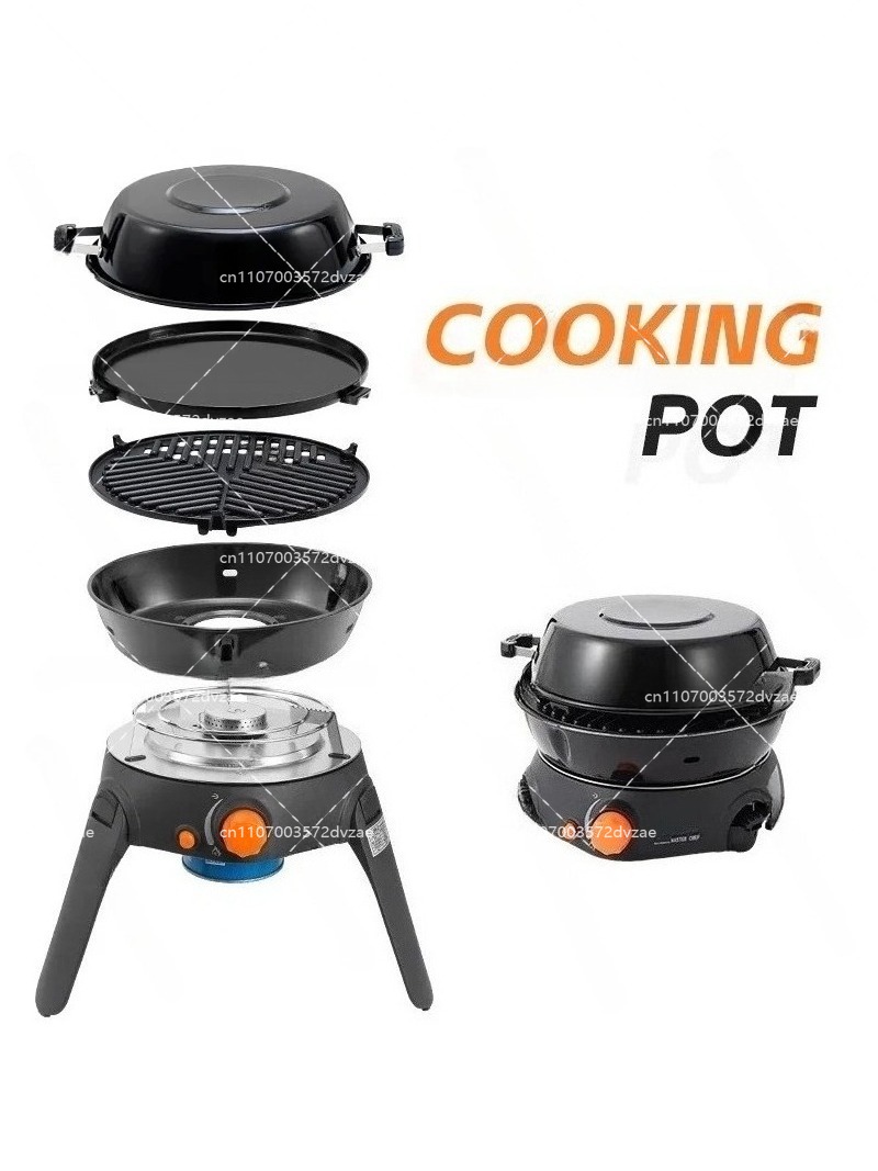 屋外多機能ガスストーブ キャンプBBQグリル 6個セット 折 - Camping Cooking Gear のレビューと価格
