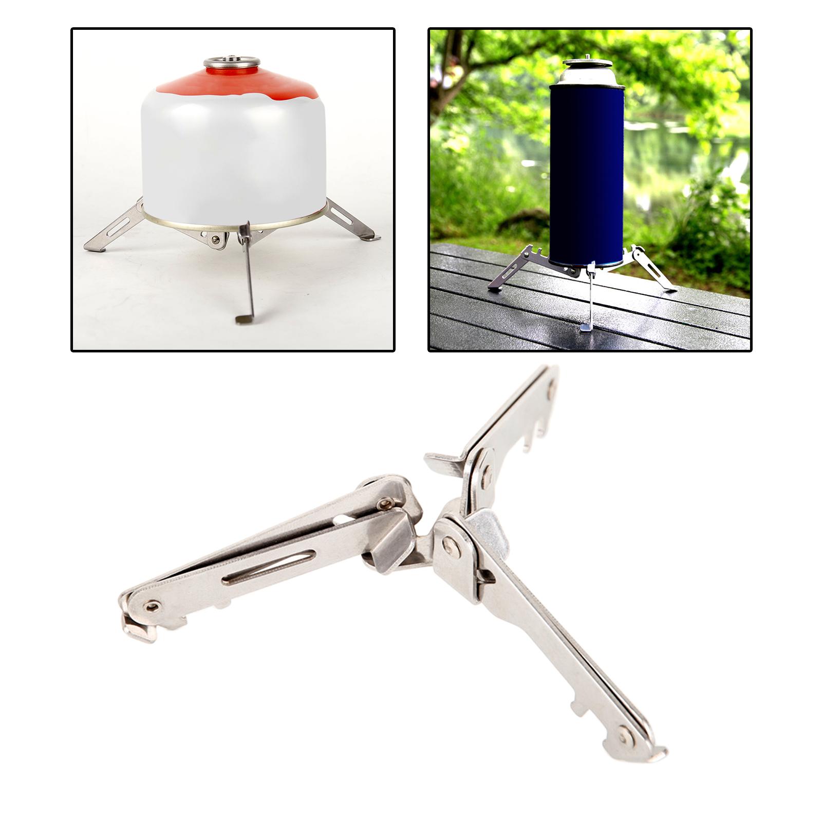 ポータブルキャンプ用キャニスターラック三脚、屋外ガスタンクス - Camping Cooking Gas Canister のレビューと価格