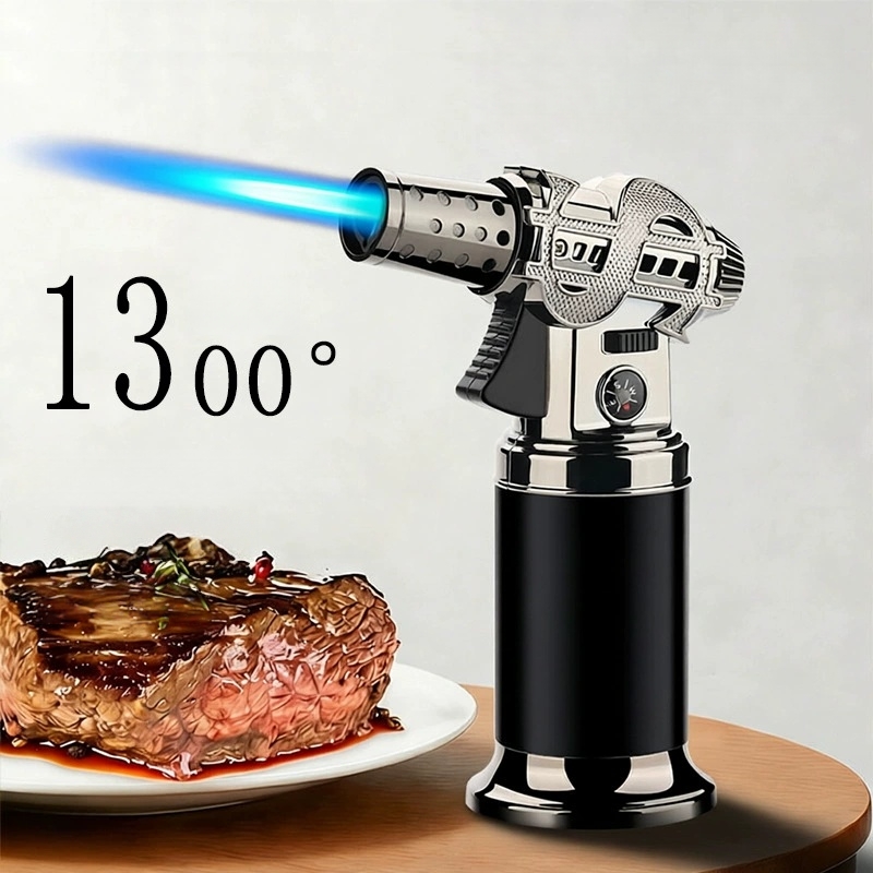 ポータブル金属製屋外高温スプレーガンライター、防風スプレー炎 - Camping Cooking Flame のレビューと価格
