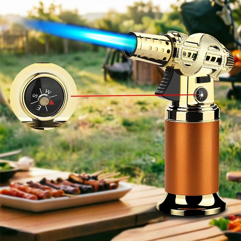 ポータブル金属製屋外高温スプレーガンライター、防風スプレー炎 - Camping Cooking Flame のレビューと価格