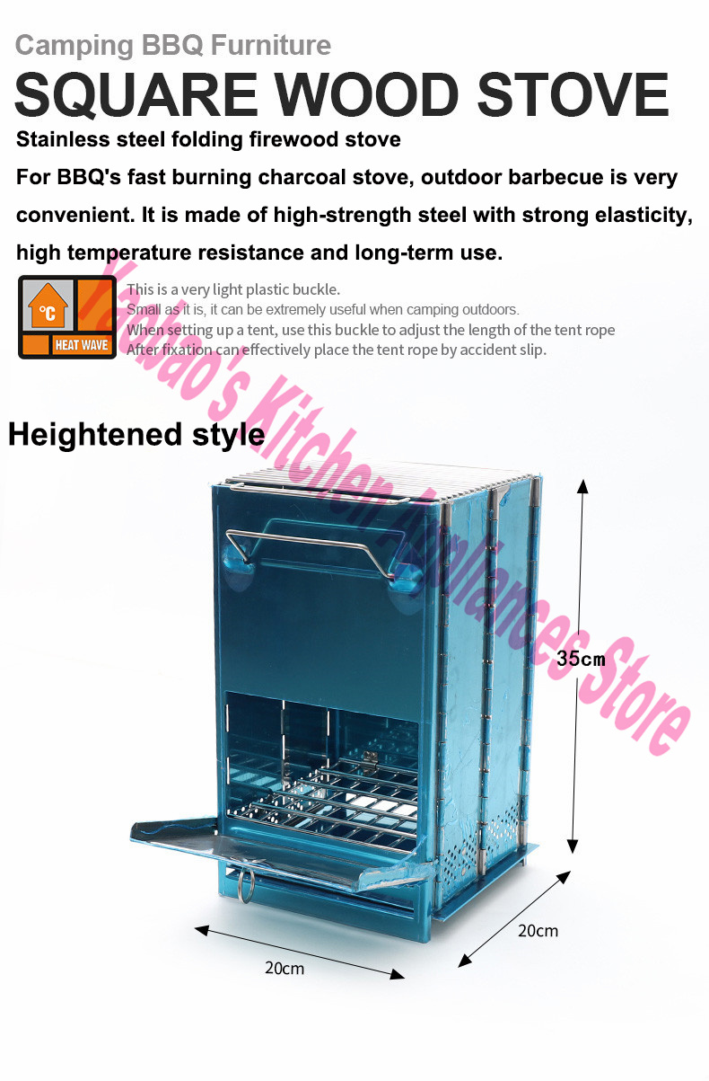 ウッドストーブ アウトドア キャンプ用品 分解可能なポータブ - Camping Outdoor Cooking Equipment のレビューと価格