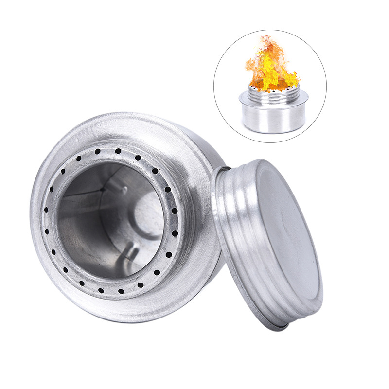 超軽量シルバーアルコールストーブ 密閉蓋設計 キャンプ用暖房 - Camping Cooking Burner のレビューと価格