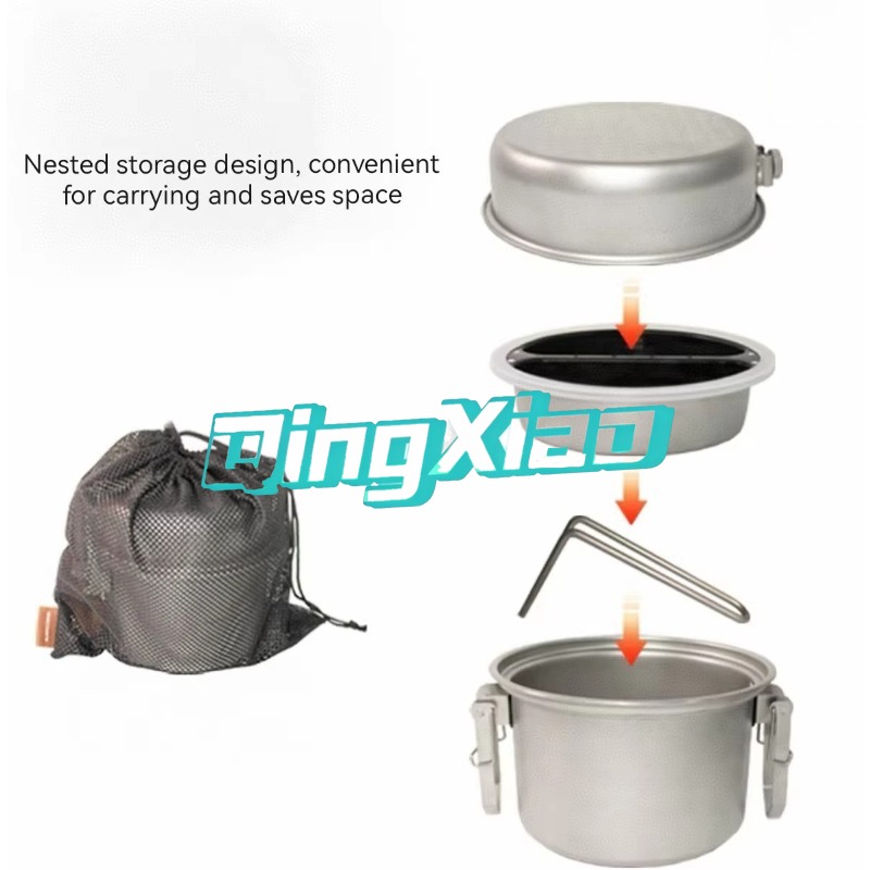 屋外用304ステンレス鋼多機能キャンプ調理器具鍋、蒸し、揚げ - Camping With Cooking のレビューと価格