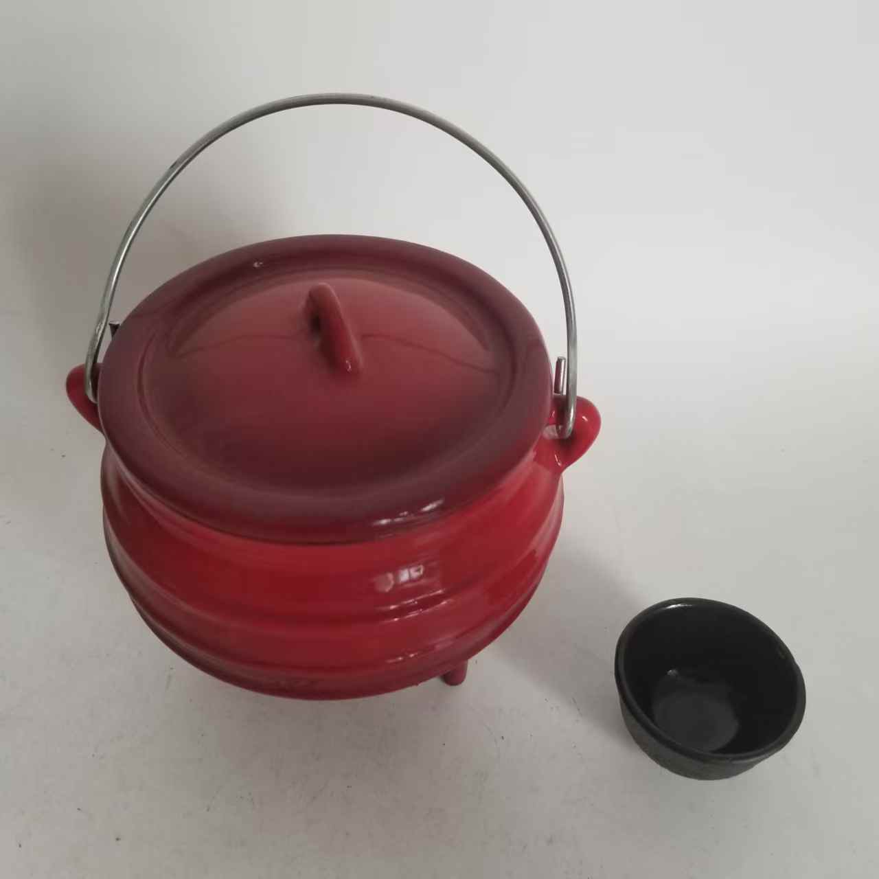 屋外用ダッチオーブン鋳鉄製エナメル鍋、3本足付き、家庭料理や - Camp Dutch Oven Cast のレビューと価格