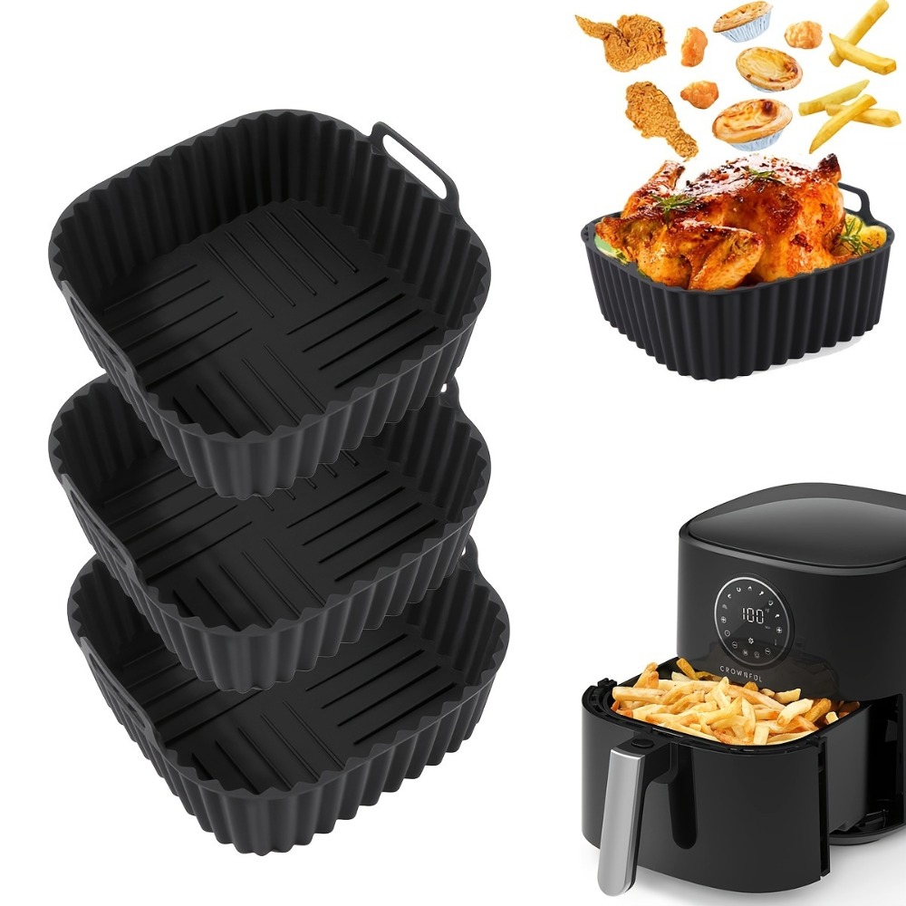 エアフライヤーシリコンライナー 正方形 再利用可能 ノンステ - Camping Cooking Mat のレビューと価格