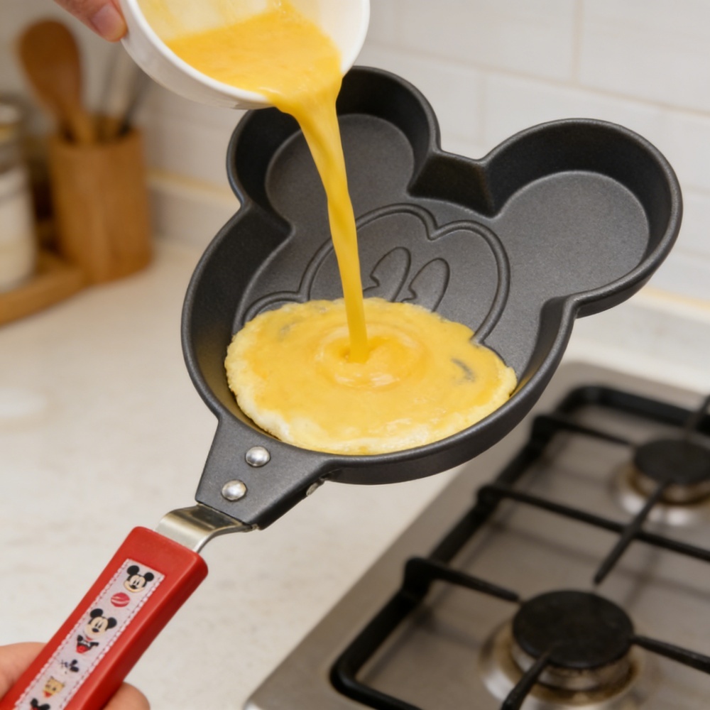 ディズニーアニメステッチミッキーマウスフライパンノンスティッ - Camping Cooking Kids のレビューと価格