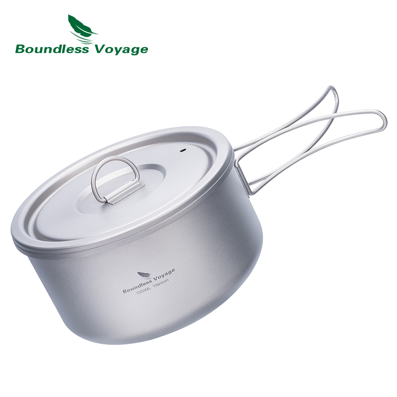 ふた付きのキャンプ用チタンポット,超軽量,屋外料理,単層,弁 - Camping Cooking Gear のレビューと価格