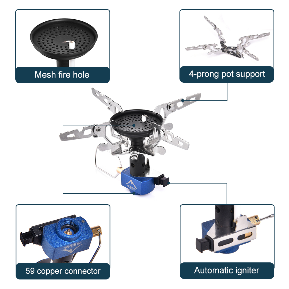 屋外キャンプ用ガスバーナー アウトドアストーブ 3300W  - Cooking On Camping Stove のレビューと価格