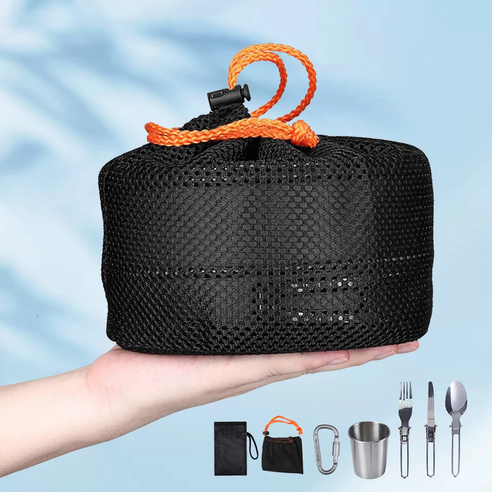 キャンプ調理器具キット ケトル ポット パン クックセット  - Camping Cooking Set Lightweight のレビューと価格