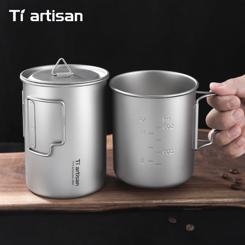 Tiartisan 750ml/900ml チタン製折りたた - Camping Cooking Set Lightweight のレビューと価格