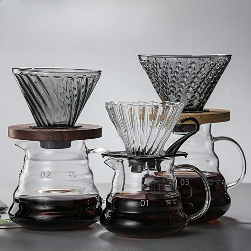 注ぎ込み式コーヒーメーカーセット 高耐熱ホウケイ酸ガラス 注 - Camping Cooking Gear のレビューと価格