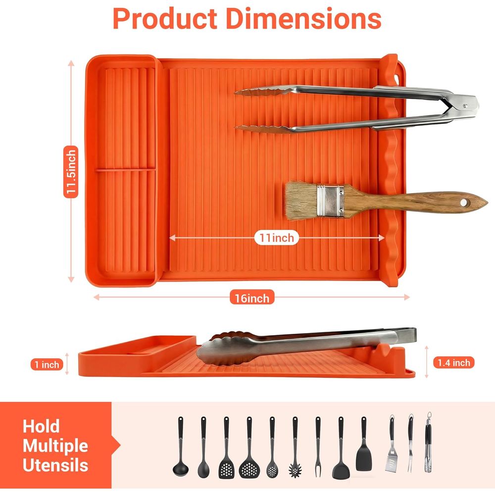 耐熱シリコングリルマット - 16x11.5インチ 滑り止め - Camping Cooking Mat のレビューと価格