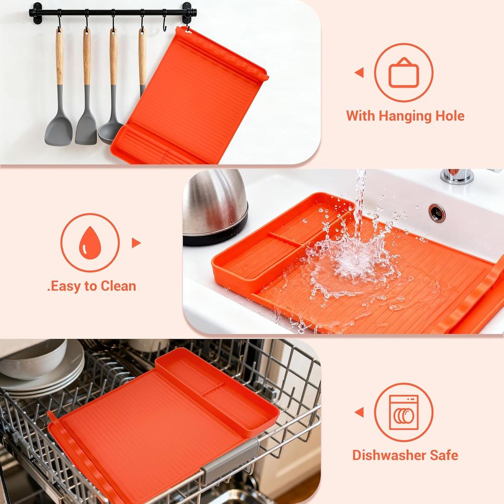 耐熱シリコングリルマット - 16x11.5インチ 滑り止め - Camping Cooking Mat のレビューと価格