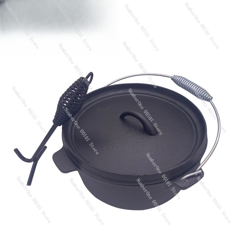 頑丈な鋳鉄製ダッチオーブン 25cm キャンプ用シチューポッ - Camp Dutch Oven Cast のレビューと価格