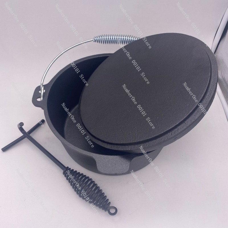 頑丈な鋳鉄製ダッチオーブン 25cm キャンプ用シチューポッ - Camp Dutch Oven Cast のレビューと価格