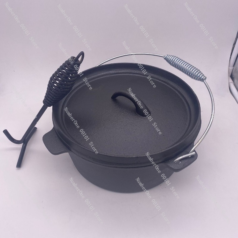頑丈な鋳鉄製ダッチオーブン 25cm キャンプ用シチューポッ - Camp Dutch Oven Cast のレビューと価格